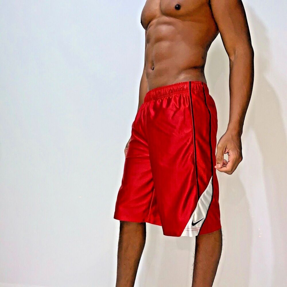 Nike Vintage Y2K Dazzle Shiny Shorts Red Men s YL (Small) fits Mens Small